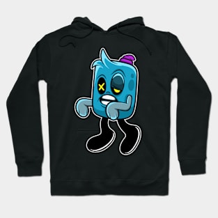 blue zombie cartoon Hoodie